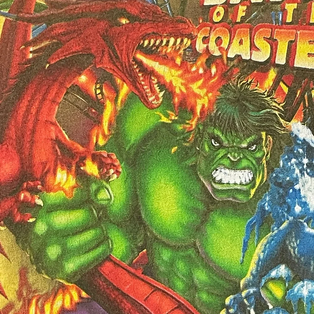 Vintage Universal Studios Battle Of The Coasters 2000s Superhero Hulk T-Shirt S